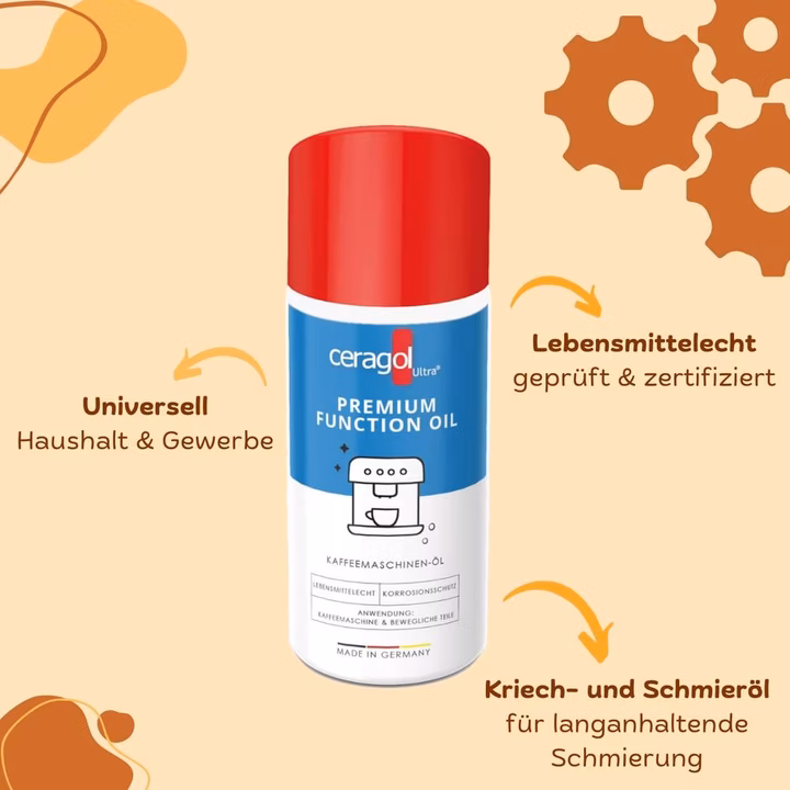 CERAGOL ultra Premium Function Oil - Lebensmittelechtes Schmieröl für Kaffeemaschinen – Bild 2